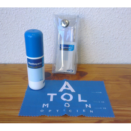 Spray nettoyant et Rechargeable 120ml pour lunettes - Atol
